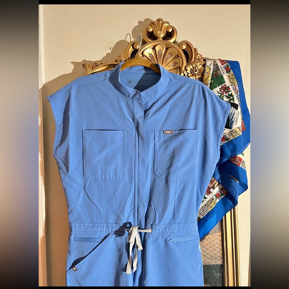 Figs Light Blue Utility Jumpsuit